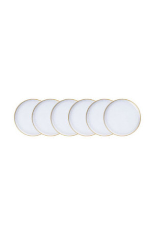 Ensemble d'assiettes à dessert (6 pièces) - Or transparent