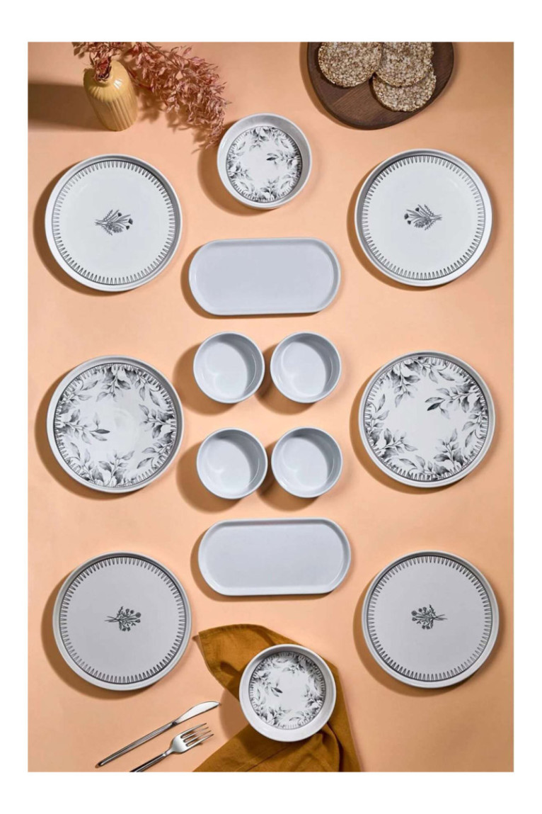 Ensemble petit-déjeuner (14 pièces) - Multicolore