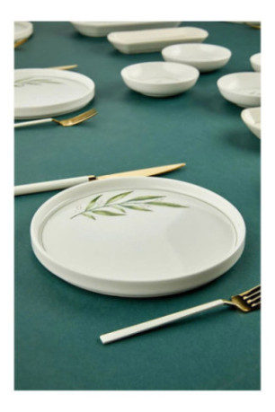 Ensemble petit-déjeuner (14 pièces) - Blanc Vert Vert clair