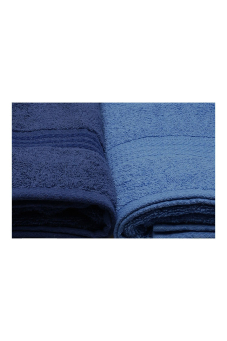 Ensemble de serviettes de bain (4 pièces) - Bleu foncé Bleu clair