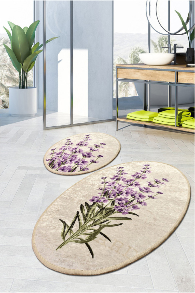 Ensemble de tapis de bain (2 pièces) - Multicolore