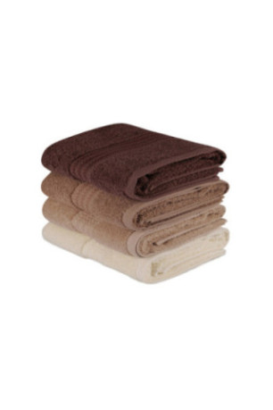 Ensemble de serviettes pour les mains (4 pièces) - Crème beige marron