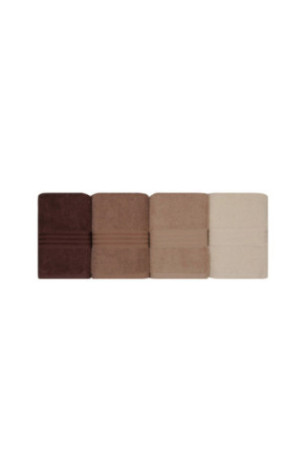 Ensemble de serviettes pour les mains (4 pièces) - Crème beige marron