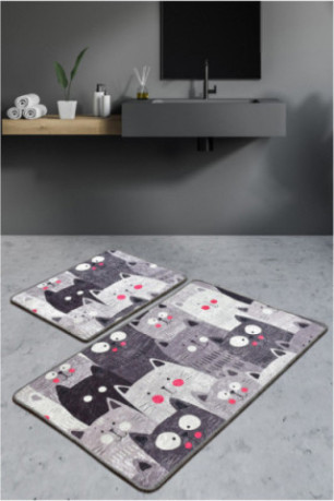 Ensemble de tapis de bain (2 pièces) - Multicolore