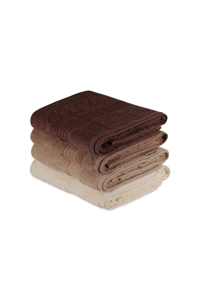 Ensemble de serviettes de bain (4 pièces) - Cream / Beige / Brown