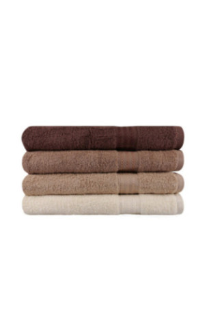 Ensemble de serviettes de bain (4 pièces) - Cream / Beige / Brown