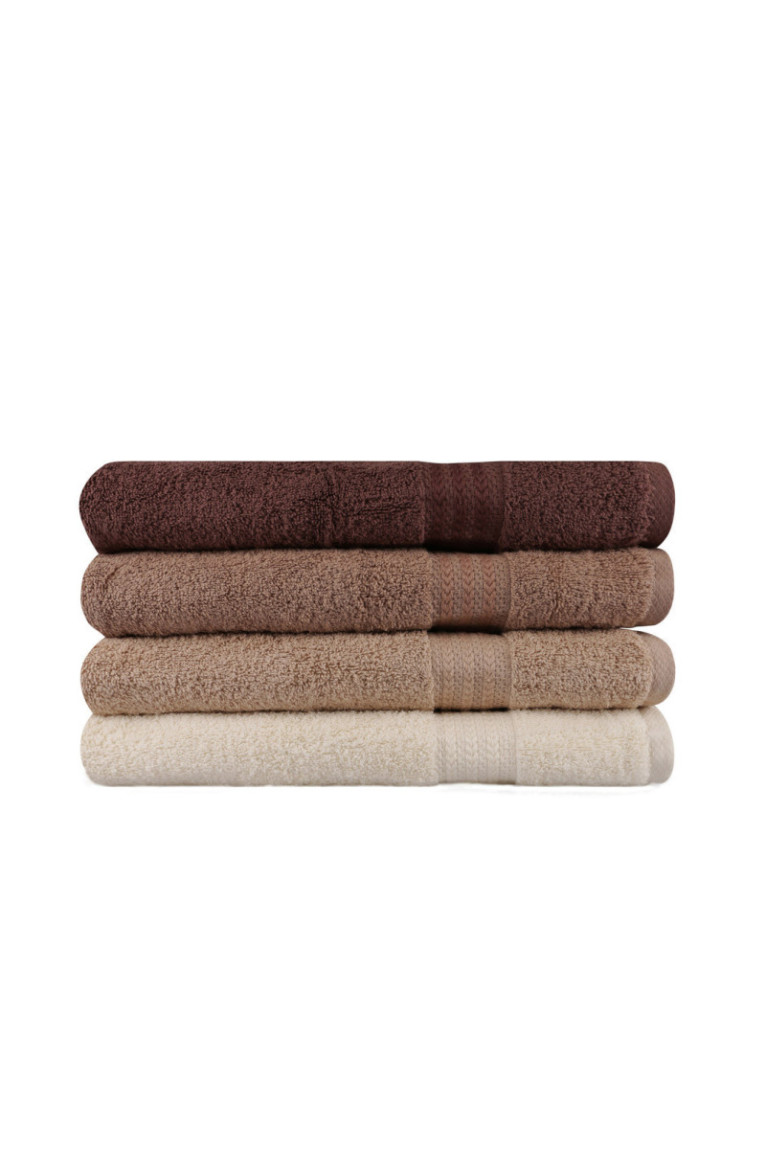 Ensemble de serviettes de bain (4 pièces) - Cream / Beige / Brown