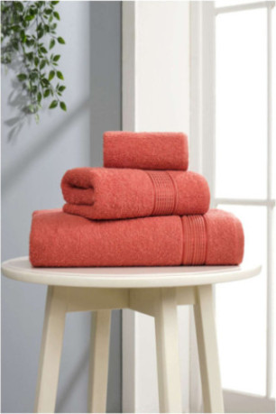 Ensemble de serviettes (3 pièces) - Tuile rouge