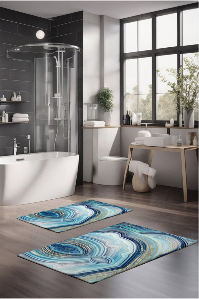 Ensemble de tapis de bain (2 pièces) - Multicolore