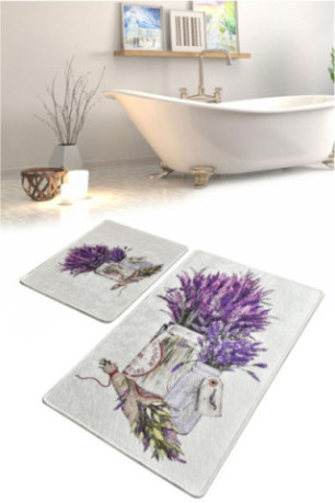 Ensemble de tapis de bain (2 pièces) - Multicolore