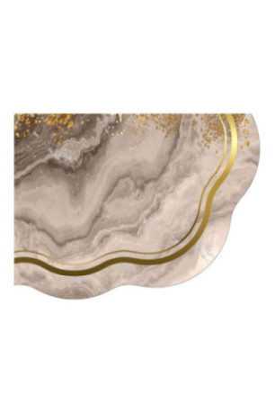 Ensemble de tapis de bain (2 pièces) - Blanc / Vison / Or