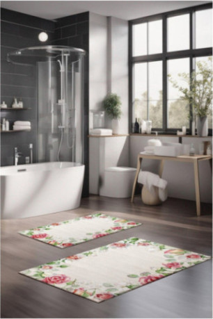 Ensemble de tapis de bain (2 pièces) - Multicolore