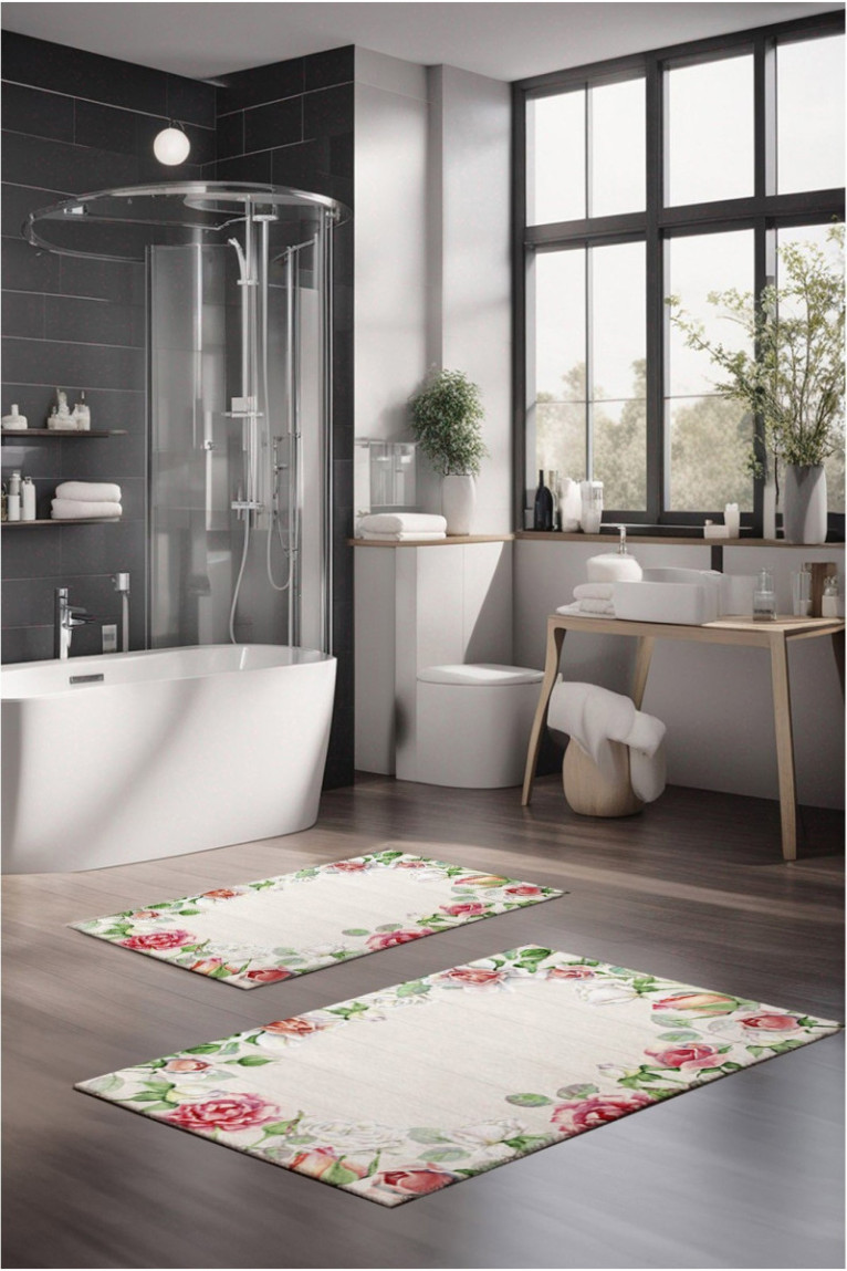 Ensemble de tapis de bain (2 pièces) - Multicolore