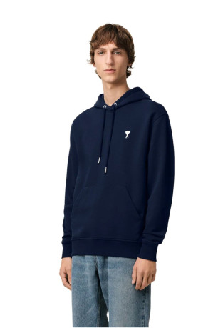 Sweat à capuche Ami de Cœur Bleu Nuit Ami paris