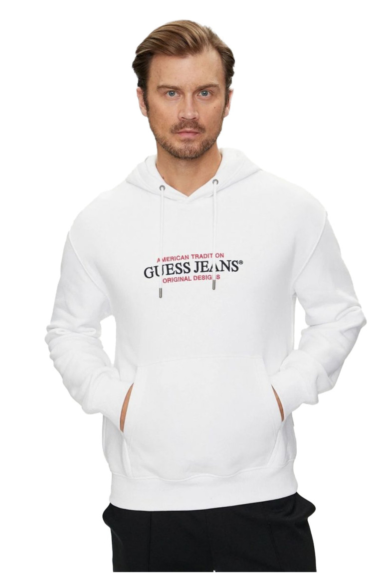 Sweat ML capuche coton Guess jeans