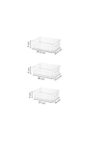 Ensemble organisateur de réfrigérateur (3 pièces) - Transparent