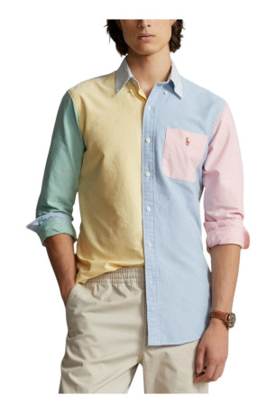 Chemise - POLO RALPH LAUREN - Jaune / Bleu / Rose