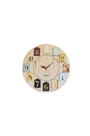 Horloge décorative en MDF - Multicolore