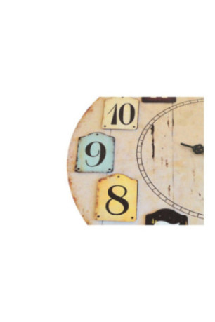 Horloge décorative en MDF - Multicolore