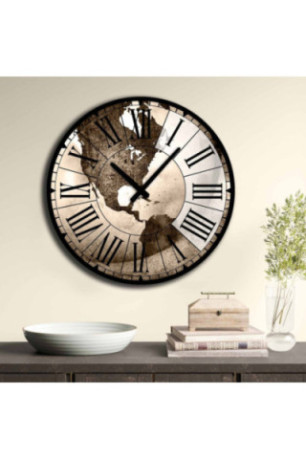 Horloge décorative en MDF - Multicolore