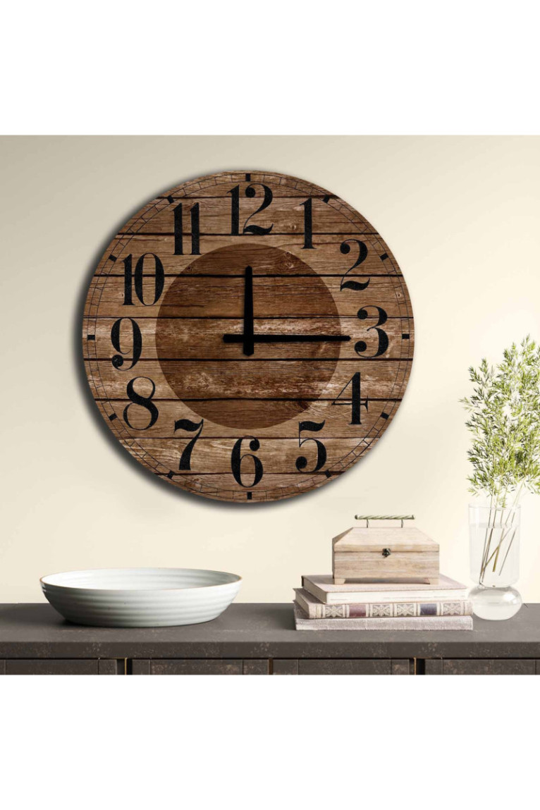 Horloge décorative en MDF - Multicolore