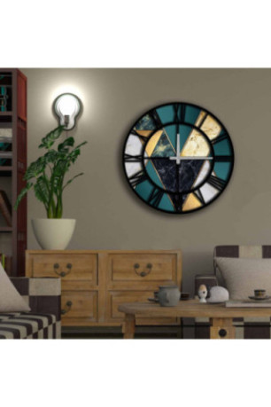 Horloge décorative en MDF - Multicolore