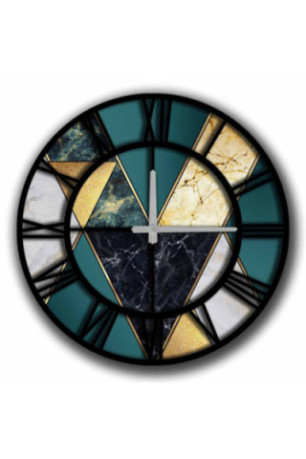 Horloge décorative en MDF - Multicolore