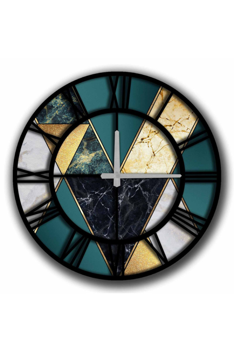 Horloge décorative en MDF - Multicolore