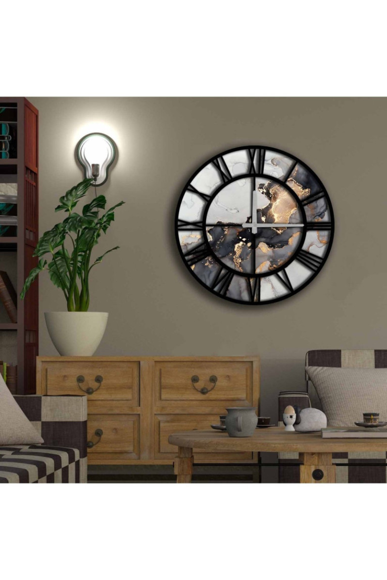 Horloge décorative en MDF - Multicolore