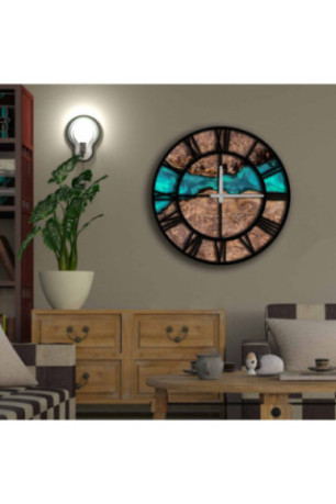 Horloge décorative en MDF - Multicolore
