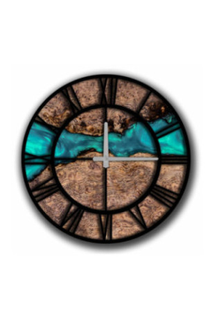 Horloge décorative en MDF - Multicolore