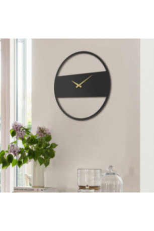 Horloge murale décorative en métal - Noir