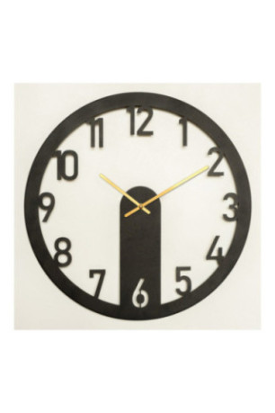 Horloge murale décorative en métal - Or noir