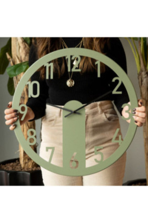 Horloge murale décorative en métal - Vert