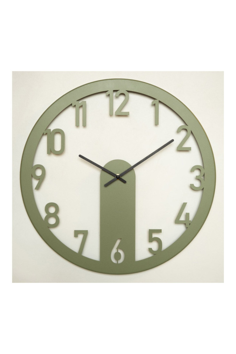 Horloge murale décorative en métal - Vert