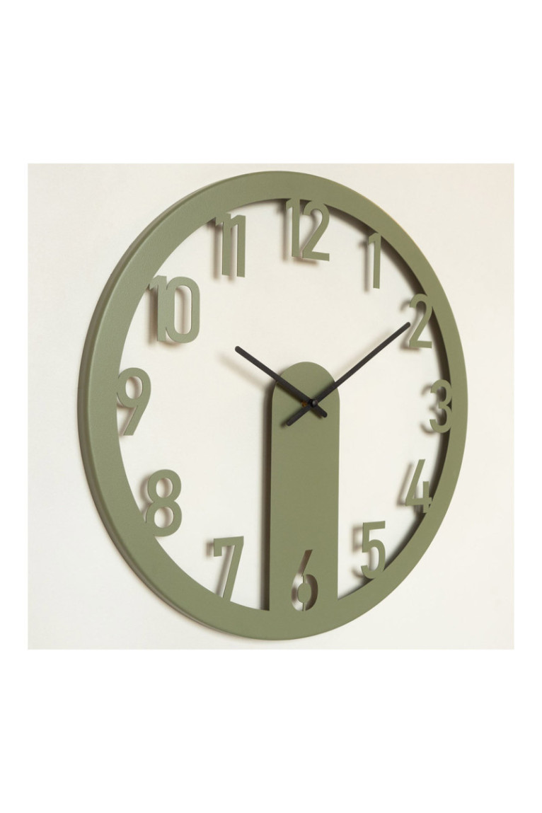 Horloge murale décorative en métal - Vert