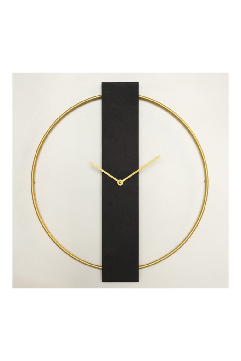 Horloge murale décorative en métal - Or noir