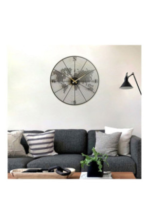 Horloge murale décorative en métal - Noir
