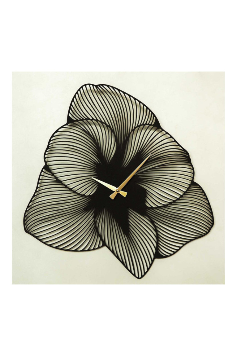 Horloge murale décorative en métal - Noir