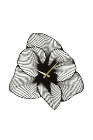 Horloge murale décorative en métal - Noir