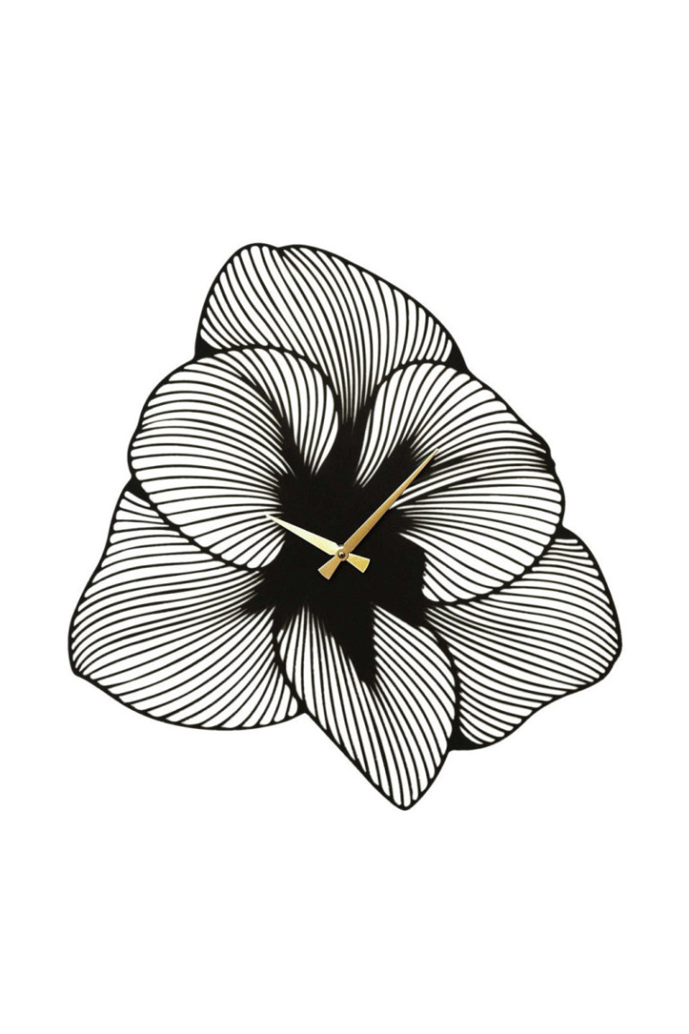 Horloge murale décorative en métal - Noir