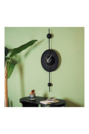 Horloge murale décorative en métal - Noir