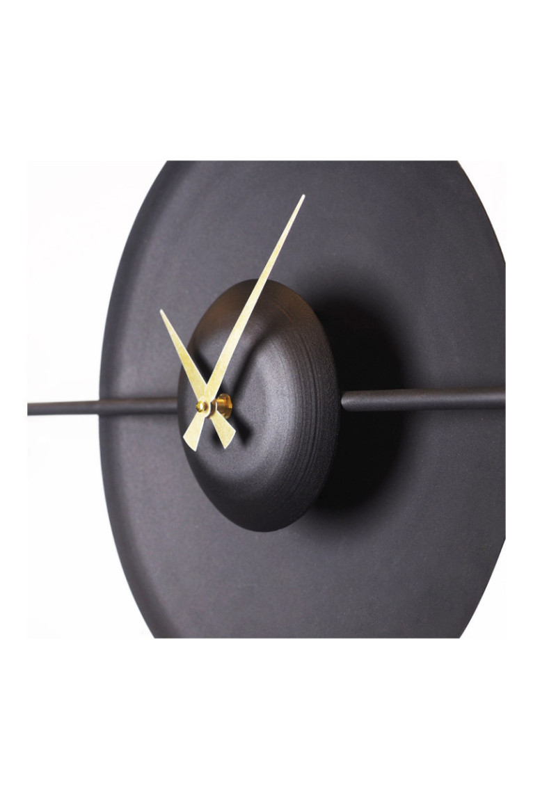 Horloge murale décorative en métal - Noir