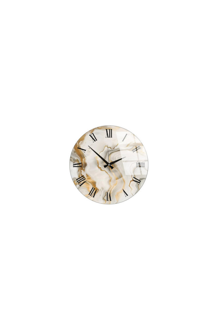 Horloge murale décorative en verre - Multicolore