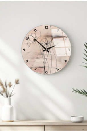 Horloge murale décorative en verre - Multicolore