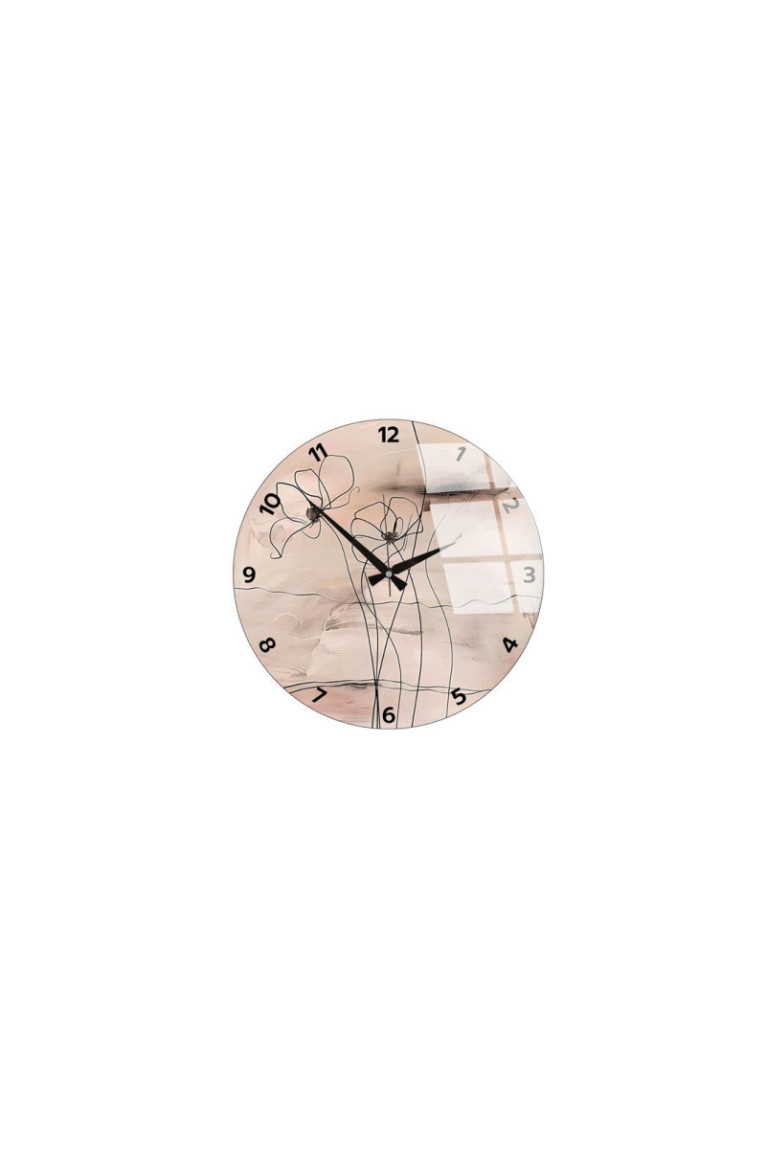 Horloge murale décorative en verre - Multicolore