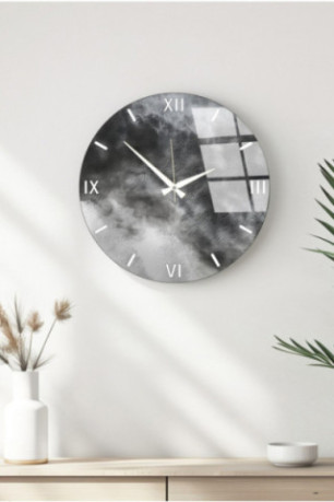 Horloge murale décorative en verre - Multicolore
