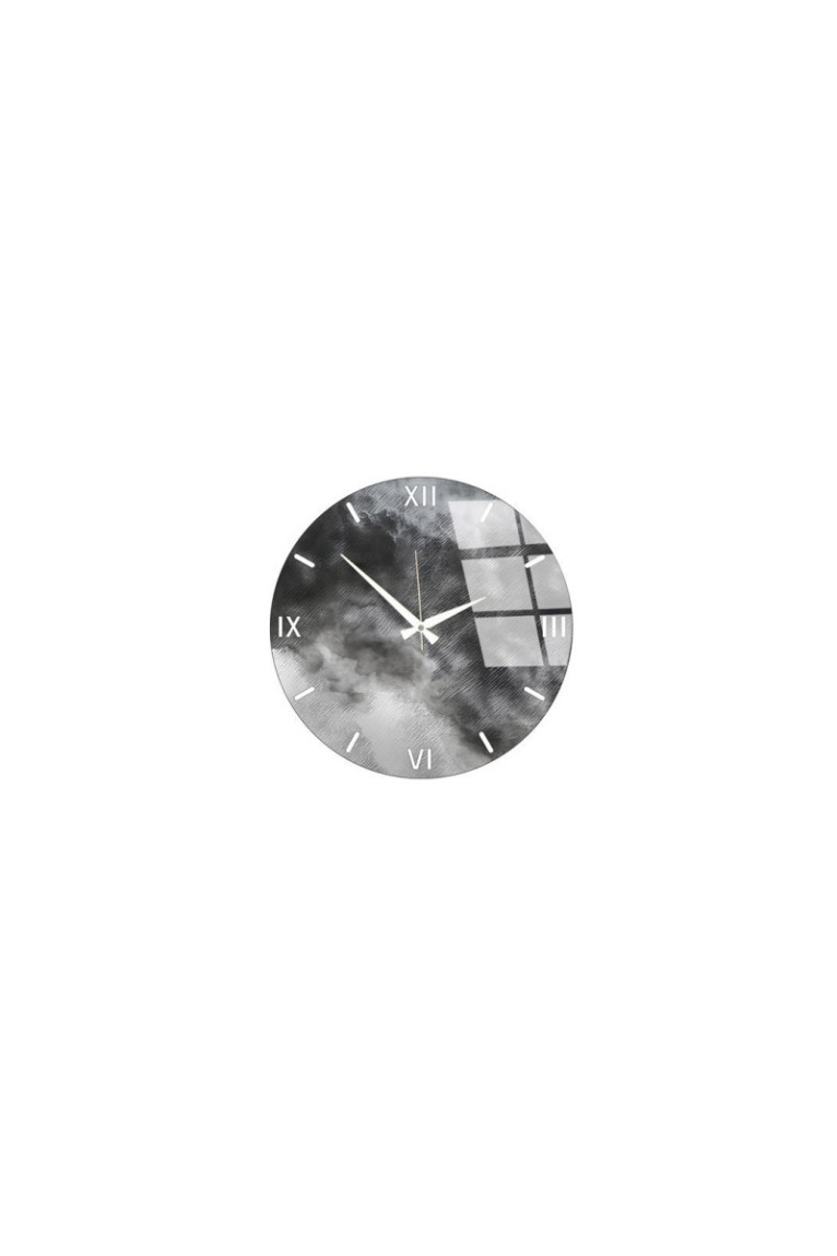 Horloge murale décorative en verre - Multicolore