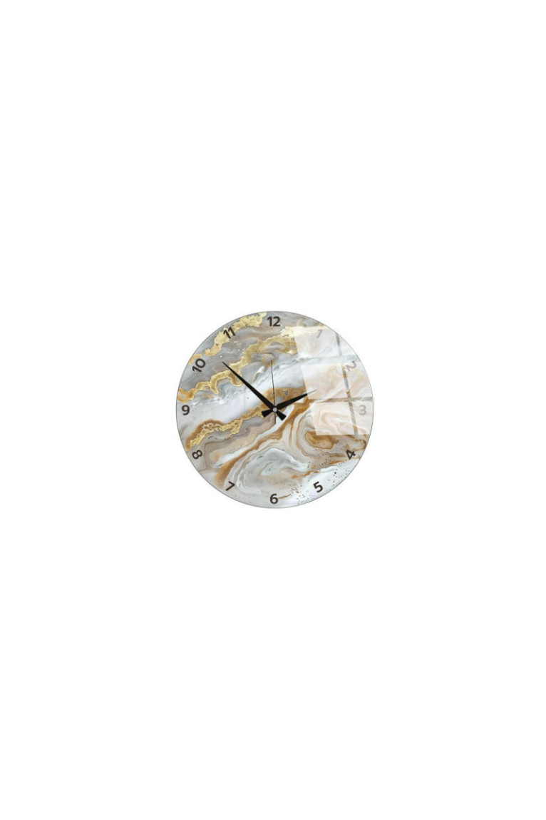 Horloge murale décorative en verre - Multicolore