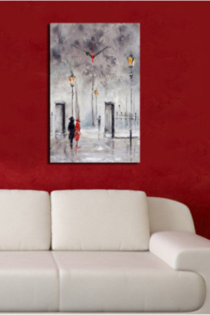 Horloge murale décorative en toile - Multicolore
